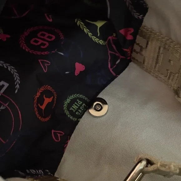 PINK Victoria's Secret Beige Travel Bag in EUC - Picture 6 of 16